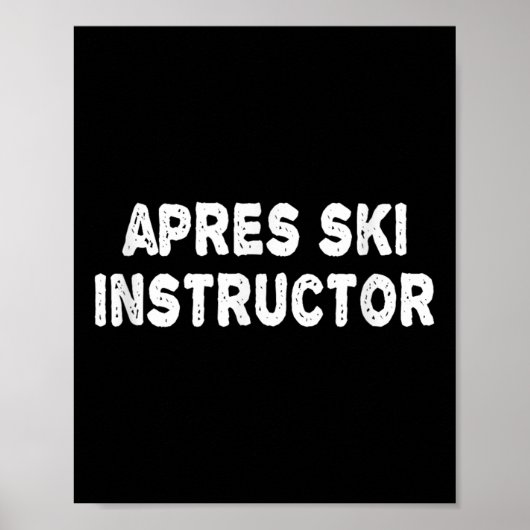Poster Instructeur de ski d'après Chemise Femmes Hommes S (Devant)