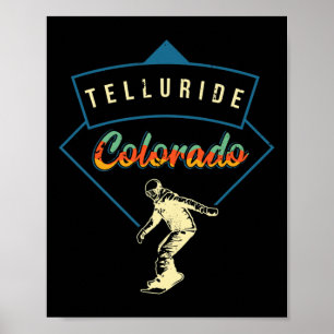 Poster Instructeur De Snowboard S Retro Telluride Colorad