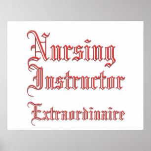 Poster Instructeur de soins - Extraordinaire