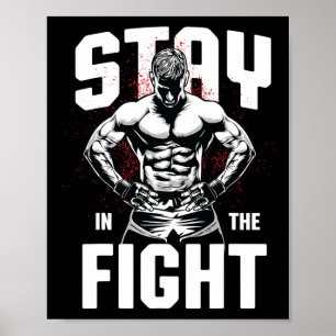 Poster Instructeur de sport drôle entraîneur de boxe amat