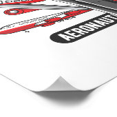 Poster Instructeur de vol du pilote du Club de l'aviation (Coin)