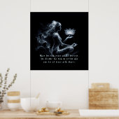 Poster Instructeur de Yoga Méditation Lotus Pose Lumineus (Cuisine)