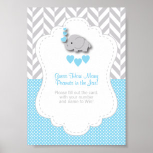 Poster Instruction Blue Elephant Game