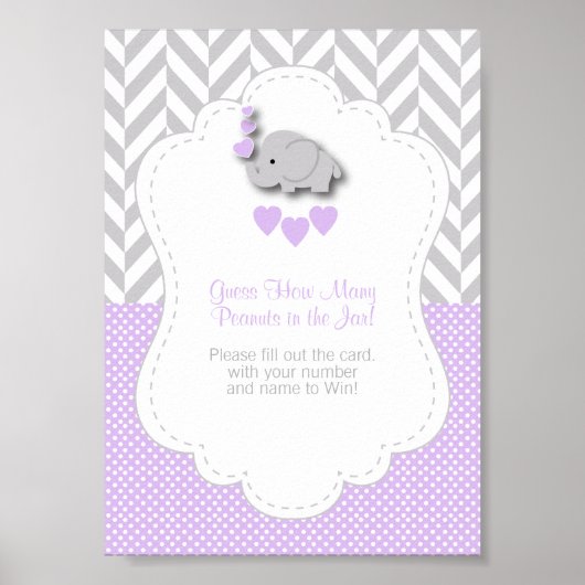 Poster Instruction de jeu Eléphant Violet (Devant)