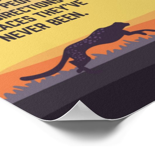 Poster Instructions de guépard non estampillées 14"x 11"  (Coin)