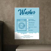 Poster Instructions de lave-linge Panneau d'affichage de 