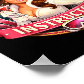 Poster Instructrice d'après-ski drôle professeur de ski f (Coin)