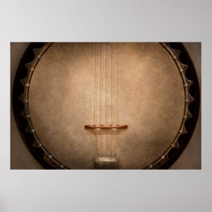 Poster Instrument à cordes - J'adore le banjo