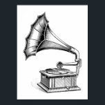 Poster Instrument de musique du lecteur de disques phonog<br><div class="desc">Posters - Customisé Poster Modèle Blank Personnalisez avec votre propre nom, motif, design, citation, monogramme, photo. Utilisez nos modèles cool, oeuvres d'art, photos, graphiques et illustrations, puis ajoutez des noms, du texte, des citations et des monogrammes pour créer votre propre affiche. Cliquez sur le bouton "Customisez-le !" pour le rendre...</div>