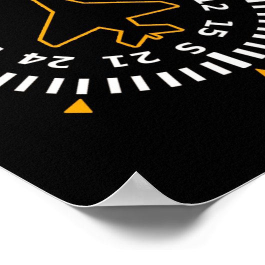 Poster Instrument de vol Compteur d'aéronef (Coin)