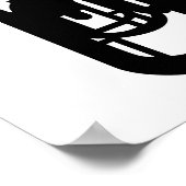 Poster Instrument Tuba noir (Coin)