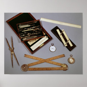 Poster Instruments de dessin employés par Isambard