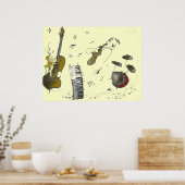 Poster Instruments de musique (Cuisine)