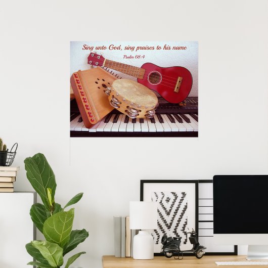 Poster Instruments de musique (Bureau à domicile)