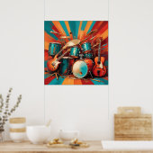 Poster Instruments de musique (Cuisine)