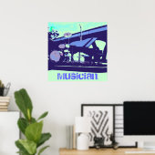 Poster Instruments de musique (Bureau à domicile)