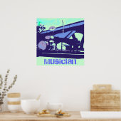 Poster Instruments de musique (Cuisine)