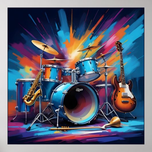 Poster Instruments de musique (Devant)