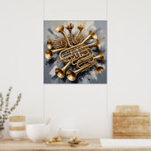 Poster Instruments de musique (Cuisine)
