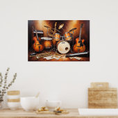 Poster Instruments de musique (Cuisine)