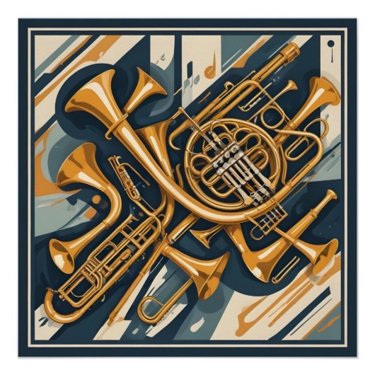 Poster Instruments de musique (Devant)