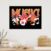 Poster Instruments de musique (Cuisine)