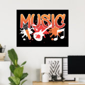 Poster Instruments de musique (Bureau à domicile)