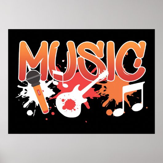 Poster Instruments de musique (Devant)