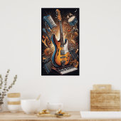 Poster Instruments de musique (Cuisine)