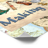 Poster Instruments de musique Alphabet International (Coin)