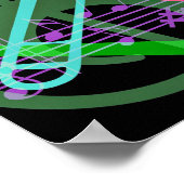 Poster Instruments de musique design Pop Art (Coin)
