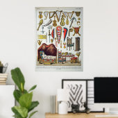Poster Instruments De Musique Médiévaux, Etc. (Bureau à domicile)
