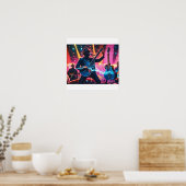 Poster Instruments de musique pop rétro Abstraits (Cuisine)