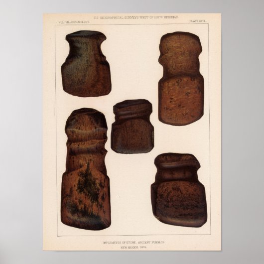 Poster Instruments de pierre XVIII, Nouveau-Mexique (Devant)