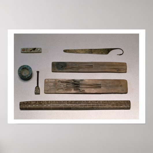 Poster Instruments de scribe (bois, ivoire, bronze et fr (Devant)