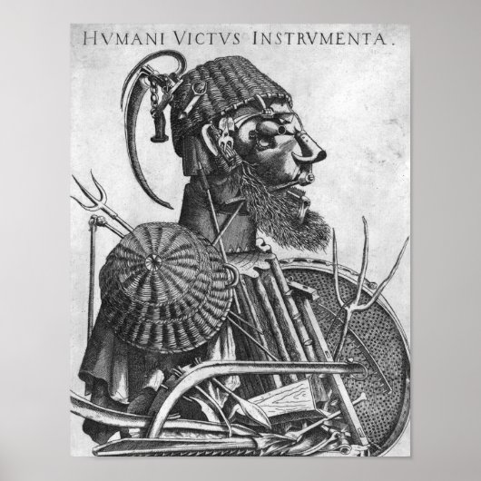 Poster Instruments de subsistance humaine, Arcimboldo (Devant)