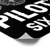 Poster Instruments de vol à six packs du pilote Aviation (Coin)