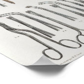 Poster Instruments Médicales chirurgicaux Anatomie Vintag (Coin)