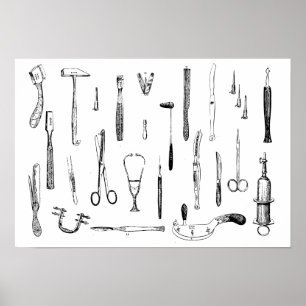 Poster Instruments médicaux anciens