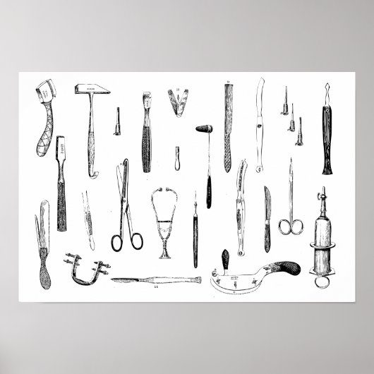 Poster Instruments médicaux anciens (Devant)