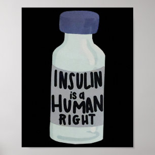 Poster Insuline Est Un Droit Humain Diabète Sensibilisati