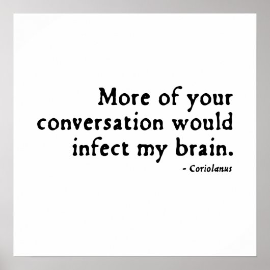 Poster Insulte de Coriolanus (version 16eC) (Devant)