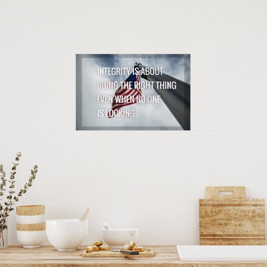 Poster Intégrité. Drapeau américain (Cuisine)