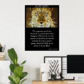 Poster INTÉGRITÉ Tigre chinois du Bengale avec brillant b (Bureau à domicile)