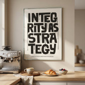 Poster Integrity As Strategy - Typography Print |Wall Art