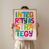 Poster Integrity As Strategy - Typography Print |Wall Art
