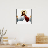 Poster Intelligence artificielle Art de Jésus avec bras d (Cuisine)