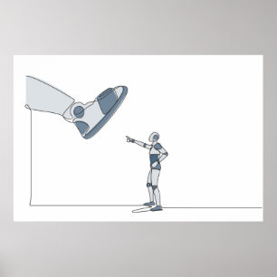 Poster Intelligence artificielle robotique moderne