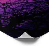 Poster Intense et Vive - Paysage du coucher de soleil vio (Coin)