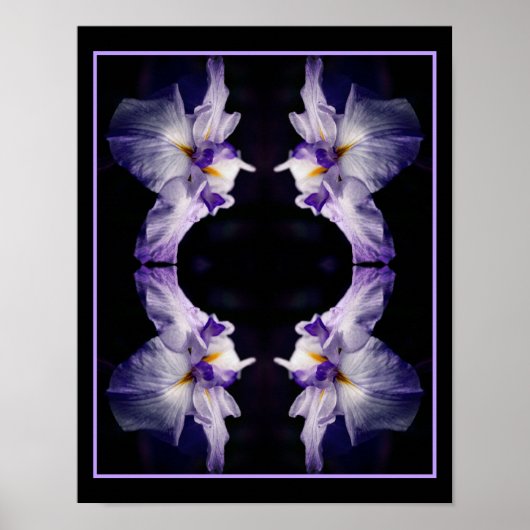 Poster Intense Fleur Iris Japonaise Gros plan Abstrait (Devant)